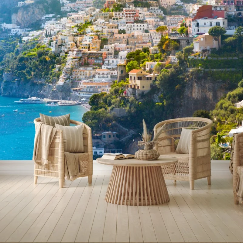 Fotomural panorama de Positano en la costa Amalfitana