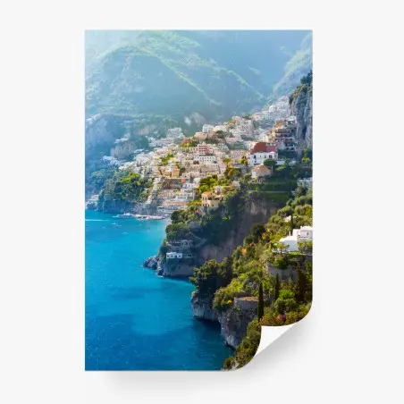Fotomural panorama de Positano en la costa Amalfitana – Pixers®