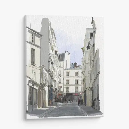 Cuadro en lienzo calle bohemia de Montmartre, París – Pixers®