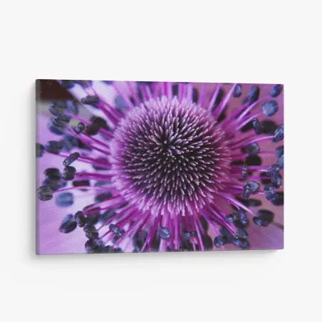 Cuadro en lienzo corazón floral púrpura en primer plano – Pixers®