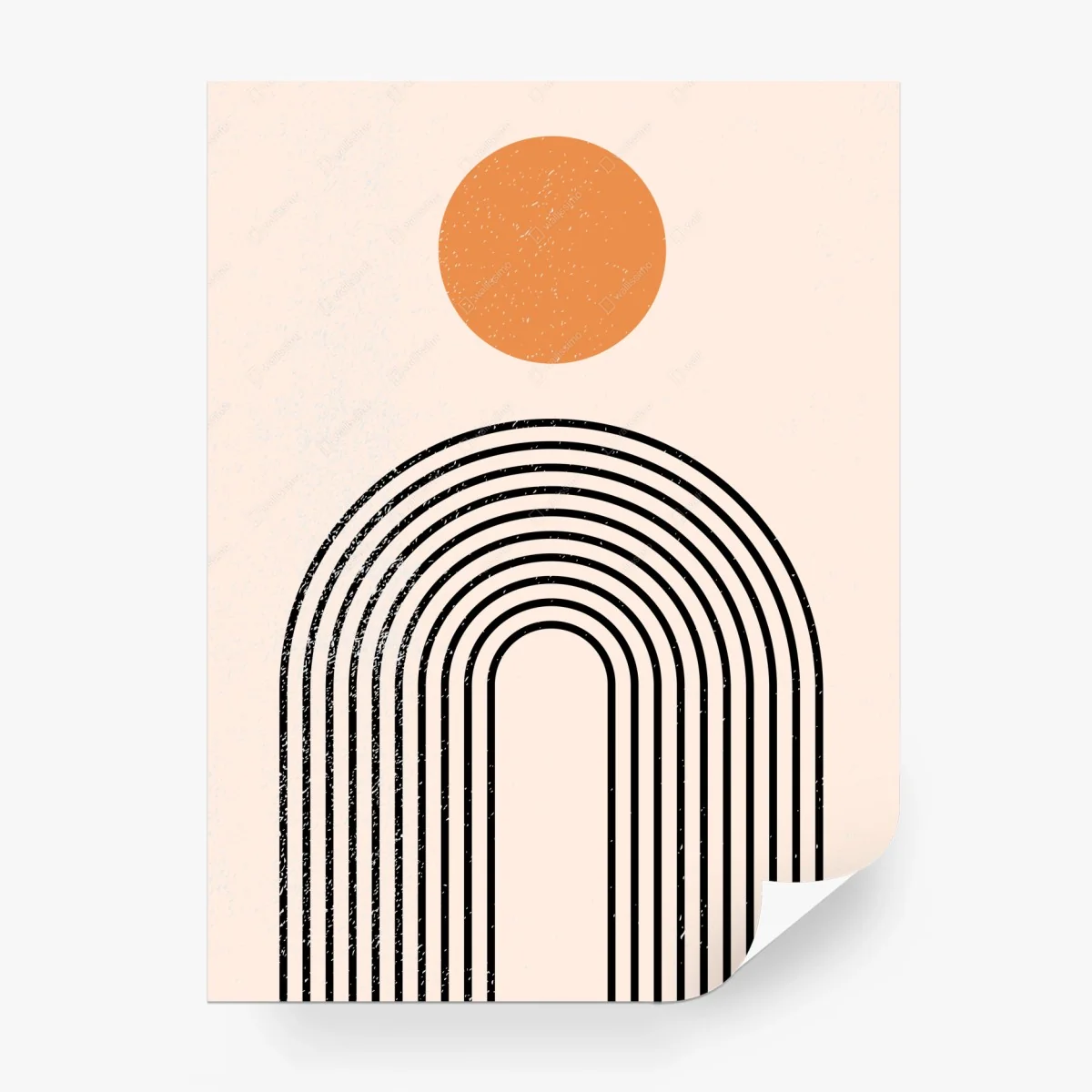 Fotomural sol naranja sobre arco minimalista – Pixers® Fotomural sol naranja sobre arco minimalista – Pixers®