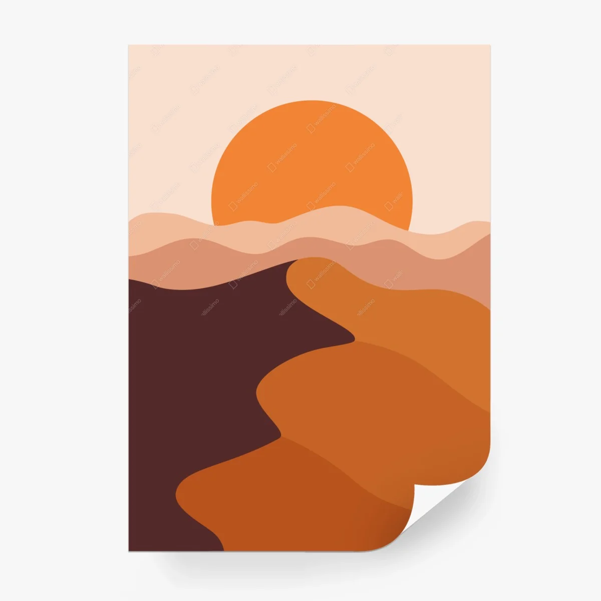 Fotomural atardecer en dunas abstractas – Pixers®