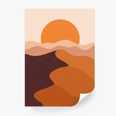 Fotomural atardecer en dunas abstractas – Pixers®