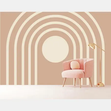 Fotomural arcoíris minimalista en tonos tierra – Pixers®