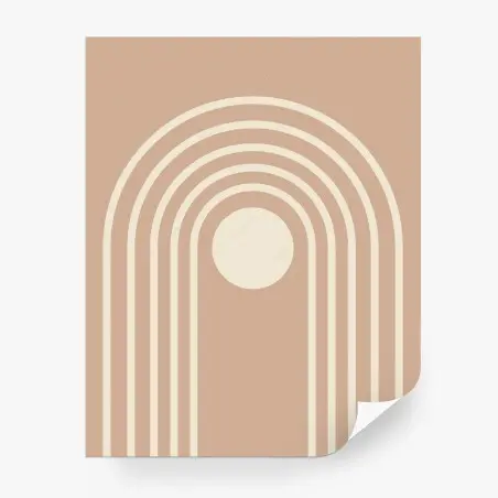 Fotomural arcoíris minimalista en tonos tierra – Pixers®