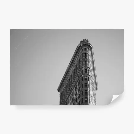 Fotomural silueta triangular de Nueva York en blanco y negro – Pixers®