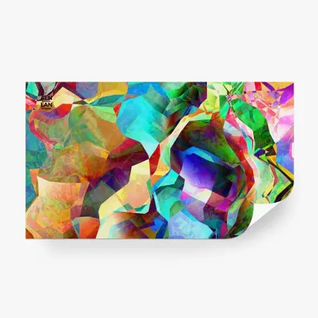Fotomural arte geométrico colorido para decoración de interiores – Pixers®