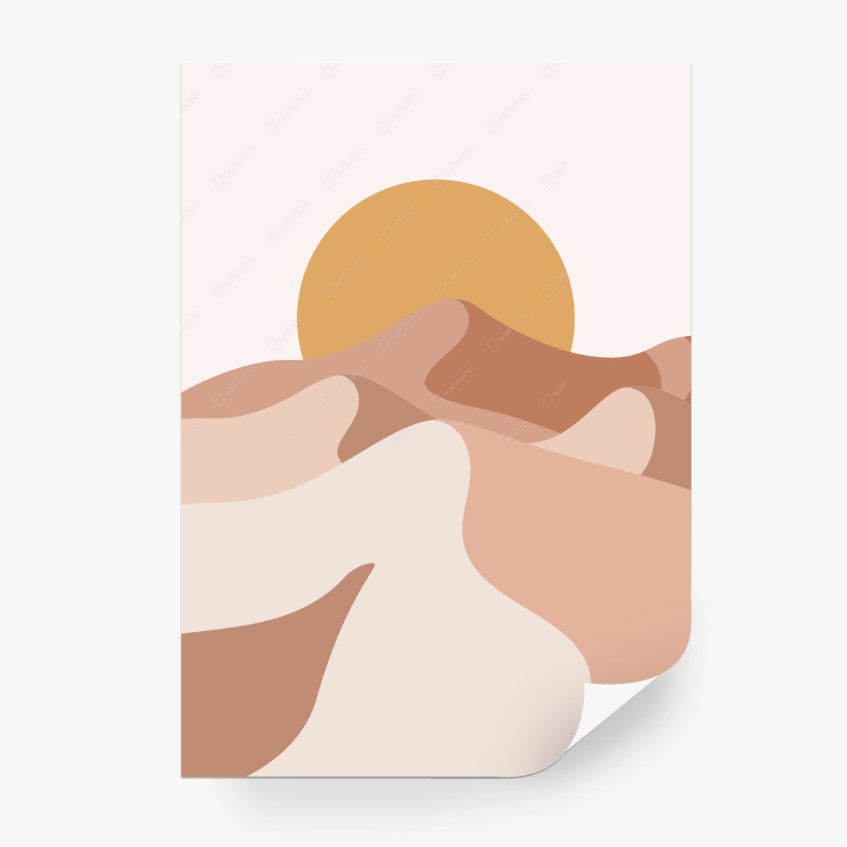 Fotomural paisaje de dunas abstractas al atardecer – Pixers®