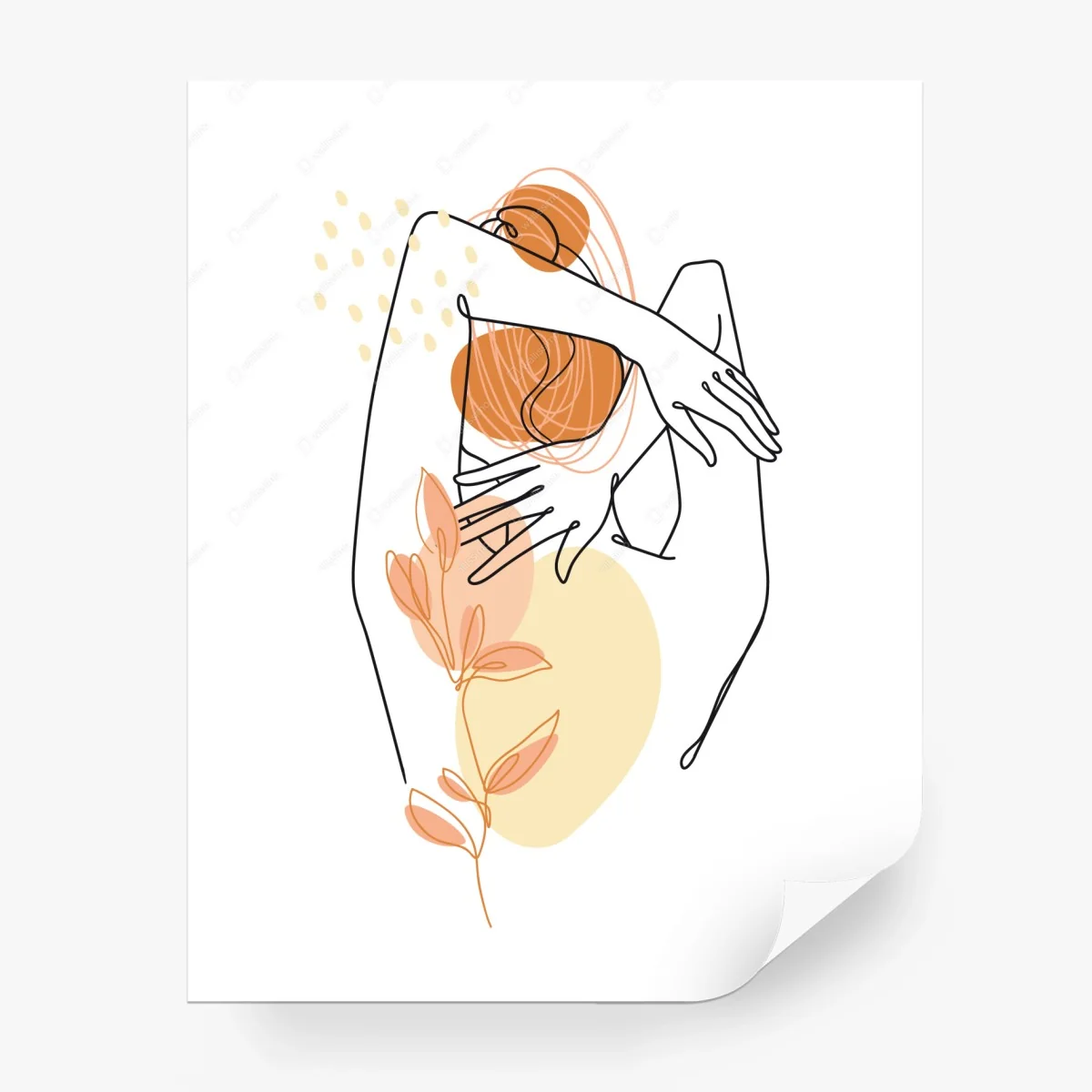 Fotomural silueta femenina minimalista con elementos botánicos – Pixers® Fotomural silueta femenina minimalista con elementos botánicos – Pixers®