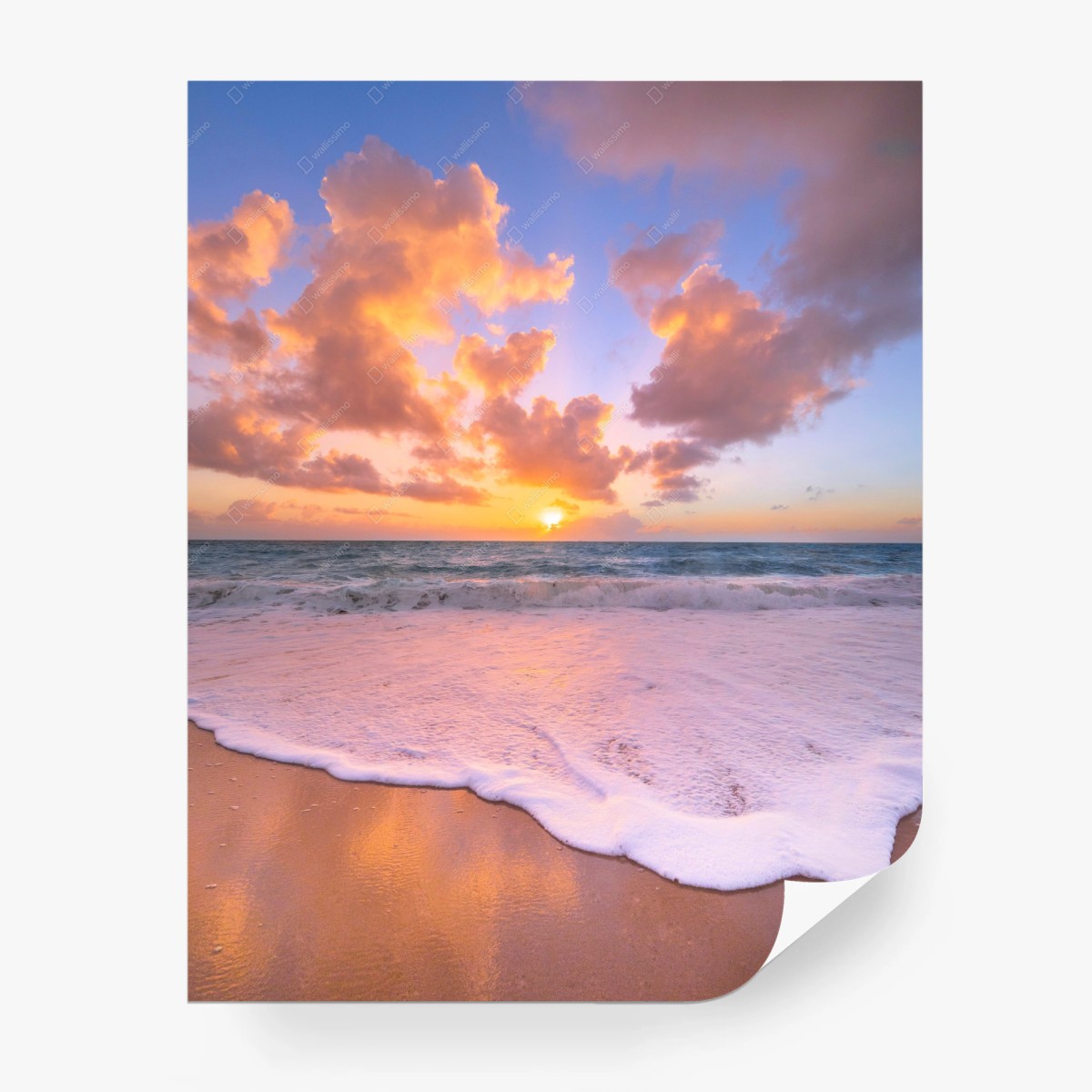 Fotomural atardecer en la orilla del mar – Pixers®