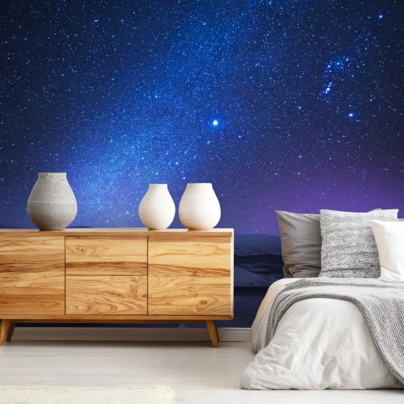 Fotomural cielo estrellado sobre dunas del desierto
