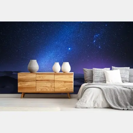 Fotomural cielo estrellado sobre dunas del desierto – Pixers®