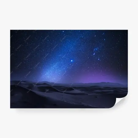 Fotomural cielo estrellado sobre dunas del desierto – Pixers®