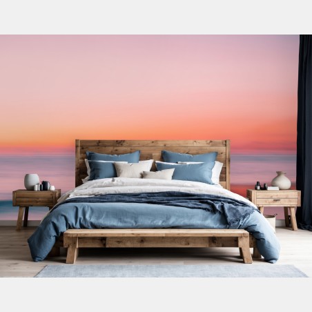 Fotomural atardecer rosa sobre el mar – Pixers®