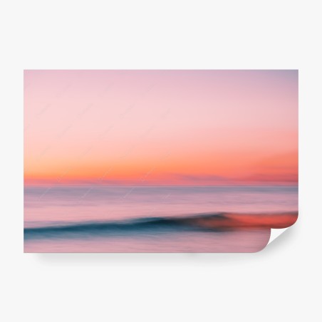Fotomural atardecer rosa sobre el mar – Pixers®