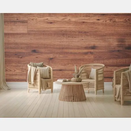 Fotomural textura de madera rústica cálida – Pixers®