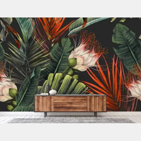 Fotomural jardín tropical en acuarela – Pixers®