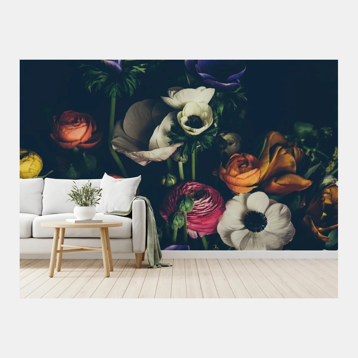 Fotomural arreglo floral en tonos intensos sobre fondo oscuro – Pixers® Fotomural arreglo floral en tonos intensos sobre fondo oscuro – Pixers®