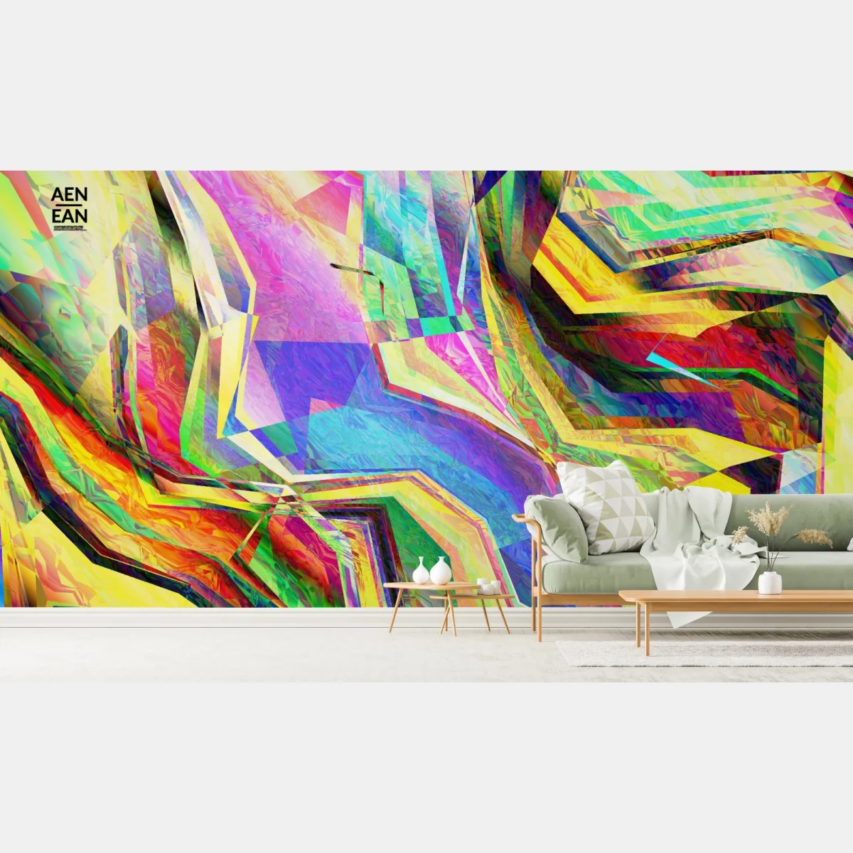 Fotomural diseño abstracto geométrico multicolor para decoración – Pixers® Fotomural diseño abstracto geométrico multicolor para decoración – Pixers®