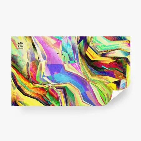 Fotomural diseño abstracto geométrico multicolor para decoración – Pixers®