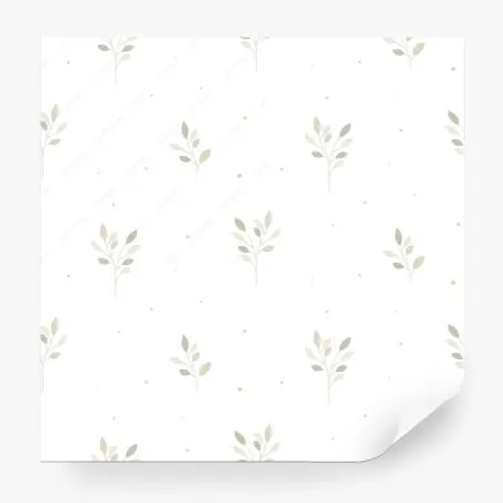 Fotomural patrón botánico minimalista en tonos neutros – Pixers®