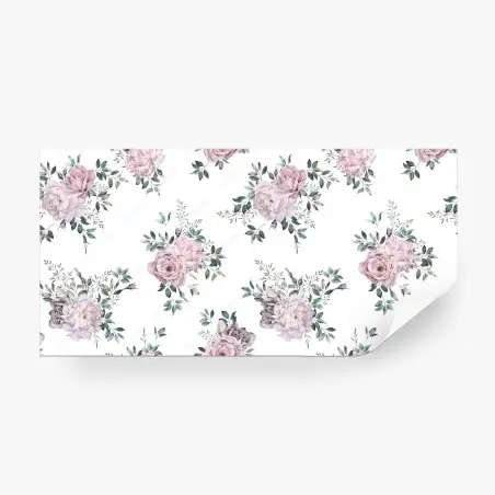 Fotomural patrón floral acuarela en tonos pastel – Pixers®