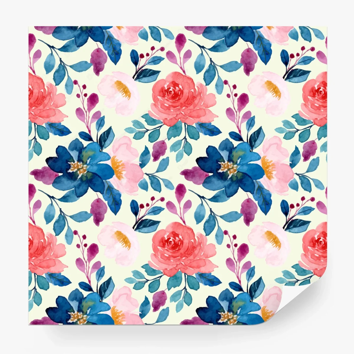 Fotomural patrón floral en acuarela tonos vibrantes – Pixers® Fotomural patrón floral en acuarela tonos vibrantes – Pixers®