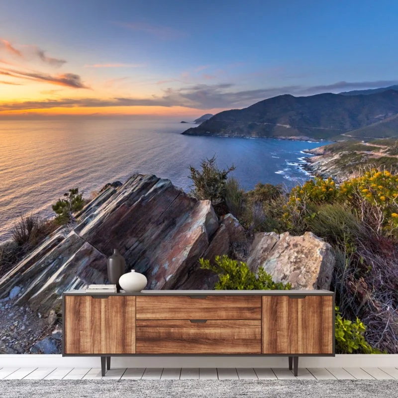 Fotomural amanecer en Cap Corse, Córcega
