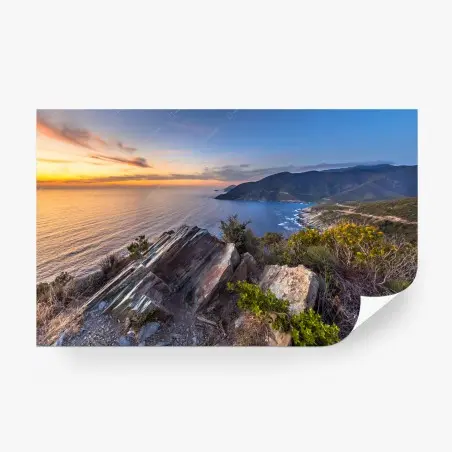 Fotomural amanecer en Cap Corse, Córcega – Pixers®