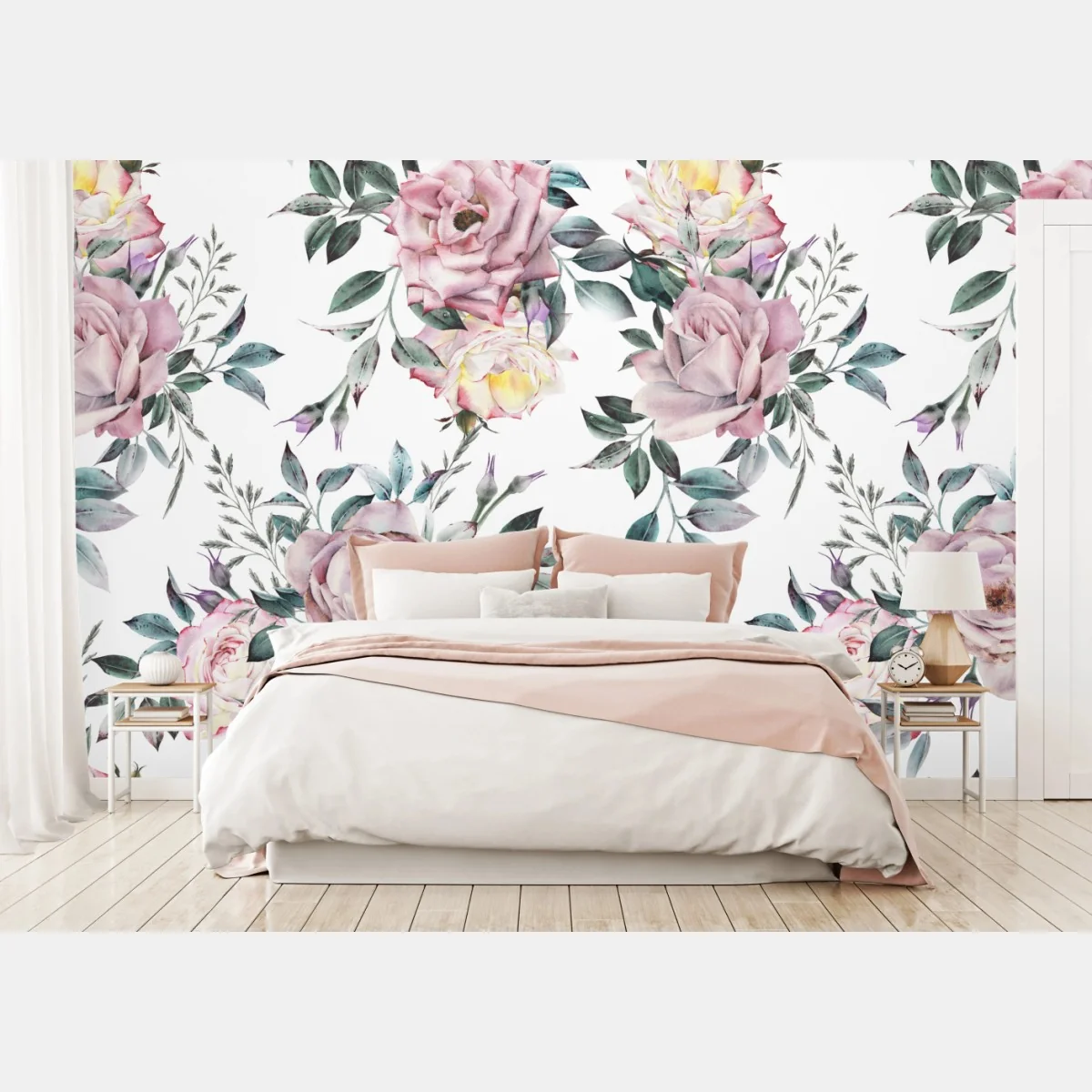 Fotomural estampado floral en acuarela tonos pastel – Pixers® Fotomural estampado floral en acuarela tonos pastel – Pixers®