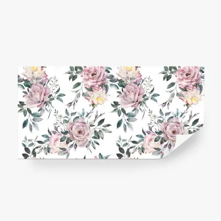 Fotomural estampado floral en acuarela tonos pastel – Pixers®