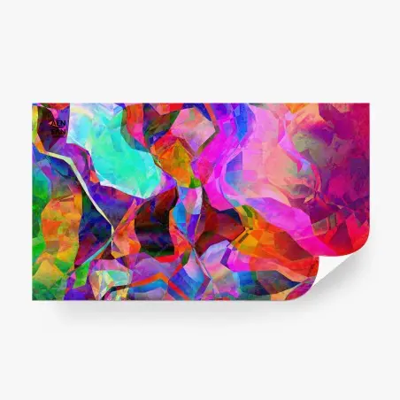 Fotomural explosión geométrica de colores vibrantes – Pixers®