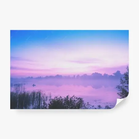 Fotomural amanecer místico sobre el lago – Pixers®