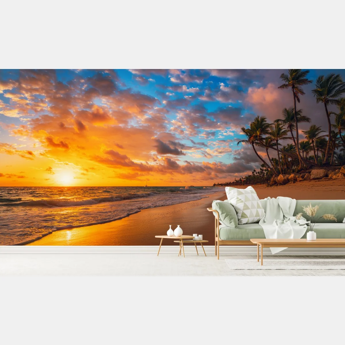 Fotomural amanecer dorado en playa tropical – Pixers® Fotomural amanecer dorado en playa tropical – Pixers®