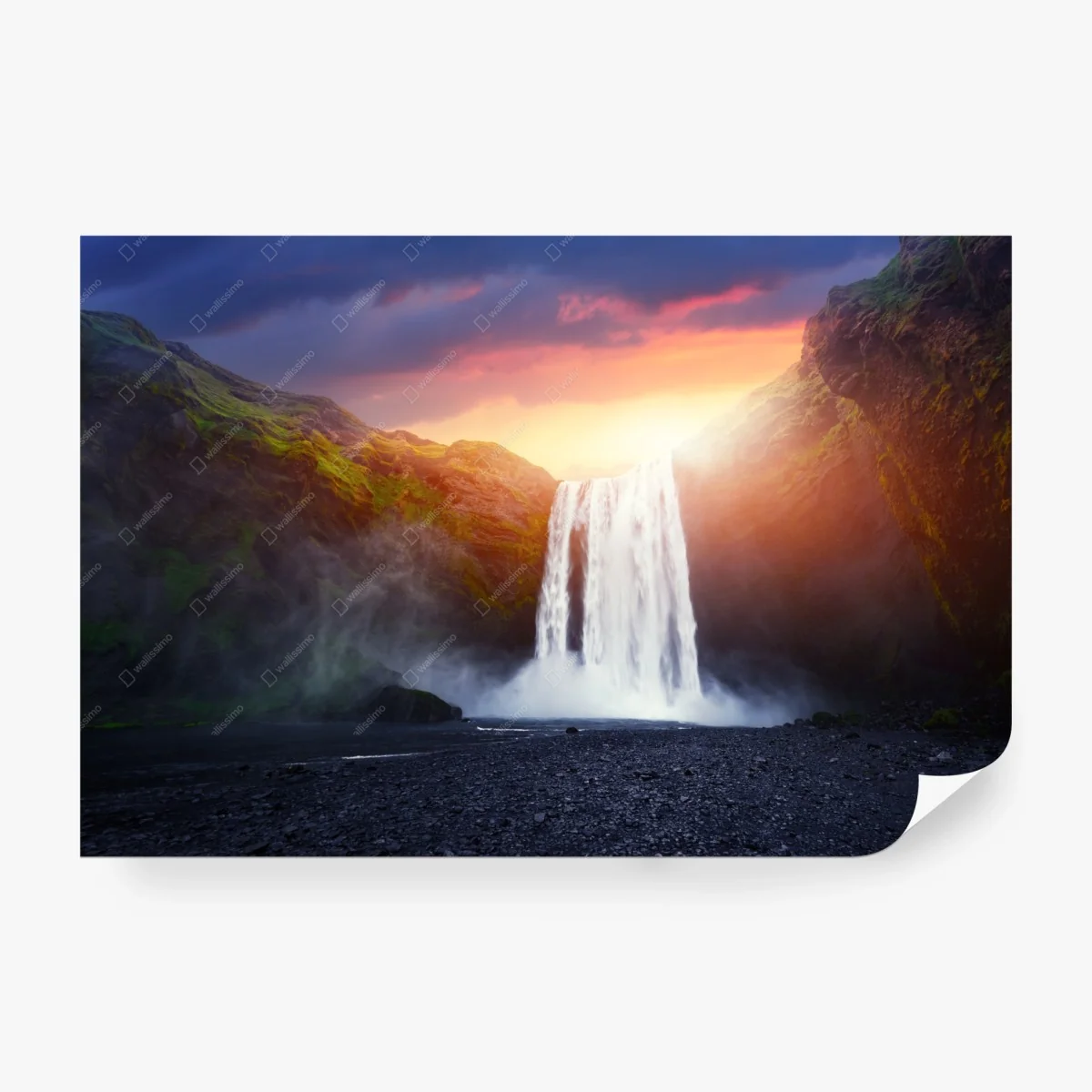 Fotomural cascada al atardecer entre acantilados – Pixers® Fotomural cascada al atardecer entre acantilados – Pixers®
