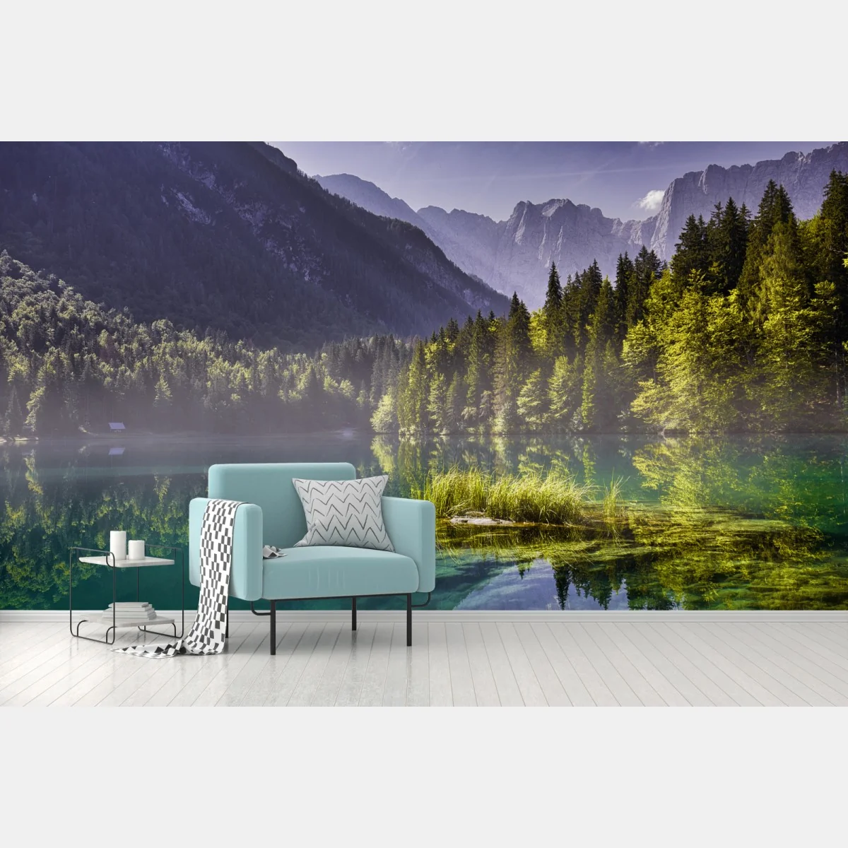 Fotomural amanecer en Lago di Fusine Inferiore – Pixers® Fotomural amanecer en Lago di Fusine Inferiore – Pixers®