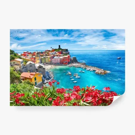 Fotomural vistas coloridas de Vernazza, Italia – Pixers®
