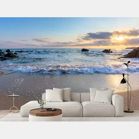 Fotomural amanecer sereno en la costa – Pixers®