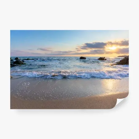 Fotomural amanecer sereno en la costa – Pixers®
