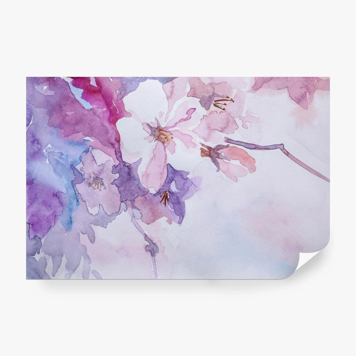 Fotomural flores etéreas en acuarela lila y rosa – Pixers® Fotomural flores etéreas en acuarela lila y rosa – Pixers®