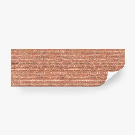 Fotomural pared de ladrillo rojo texturizada – Pixers®