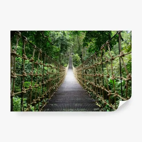 Fotomural pasarela suspendida en la selva – Pixers®