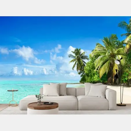 Fotomural paraíso tropical en Maldivas – Pixers®