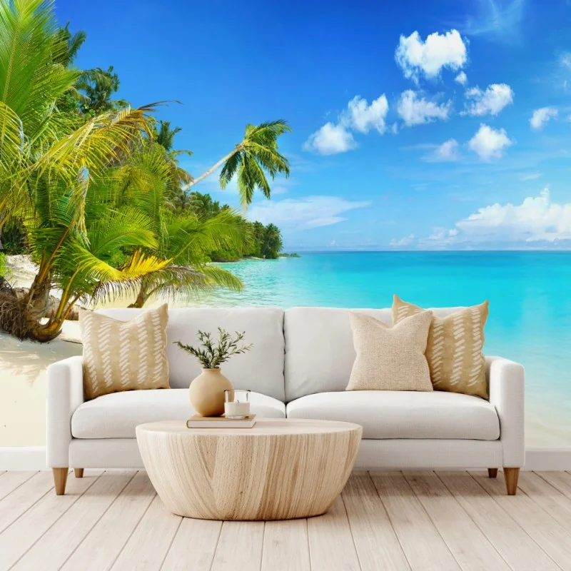 Fotomural paraíso tropical en Maldivas