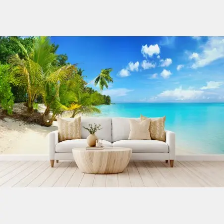 Fotomural paraíso tropical en Maldivas – Pixers®