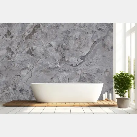 Fotomural textura de mármol gris con vetas naturales – Pixers®