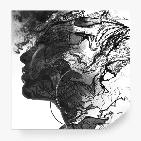 Fotomural perfil onírico en tinta – Pixers®