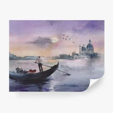Fotomural góndola en la niebla de Venecia – Pixers®