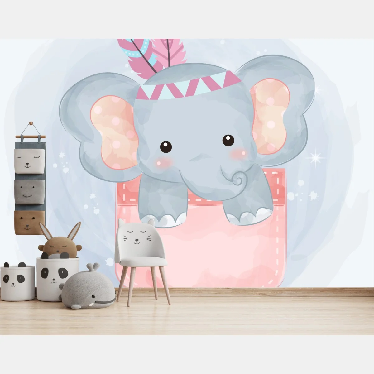 Fotomural elefante bebé en bolsillo acuarela – Pixers® Fotomural elefante bebé en bolsillo acuarela – Pixers®