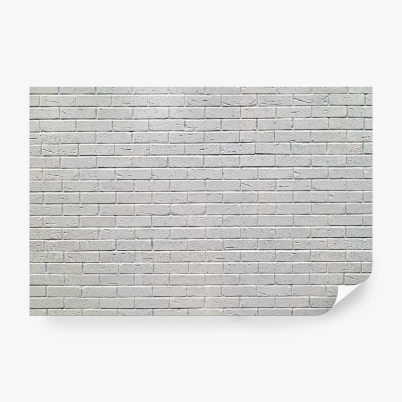 Fotomural textura de pared de ladrillo blanco
